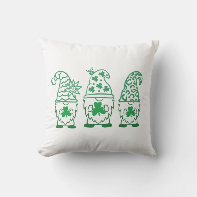St. Patrick's Day Gnomes-60682 Cushion (Front)