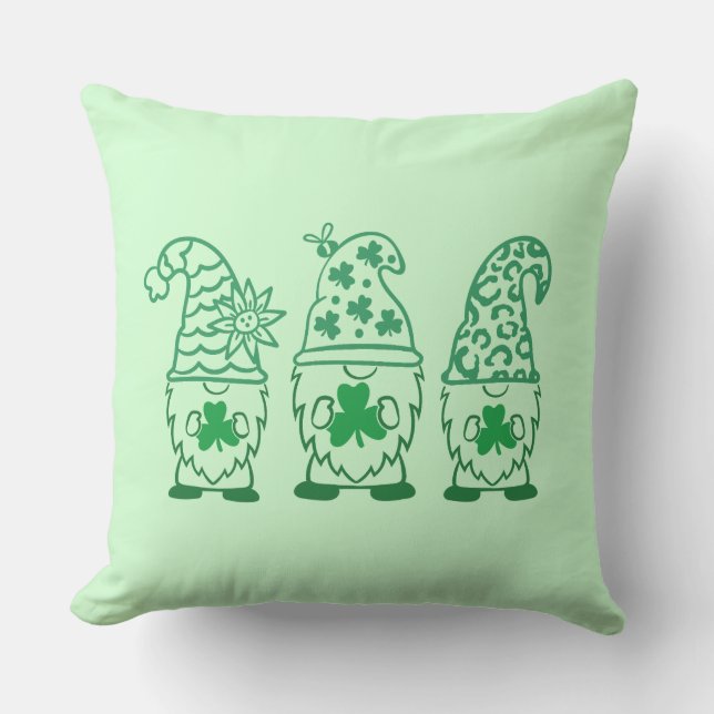 St. Patrick's Day Gnomes-60682 Cushion (Front)
