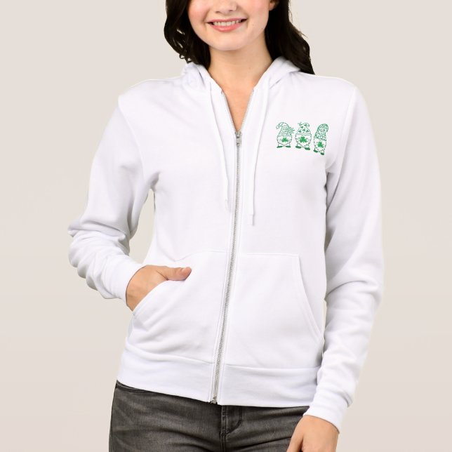 St. Patrick's Day Gnomes-60682 Hoodie (Front)