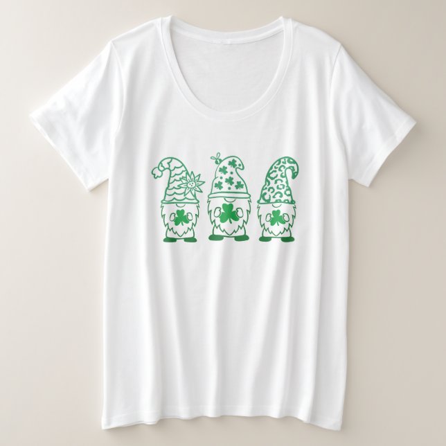 St. Patrick's Day Gnomes-67845 Plus Size T-Shirt (Design Front)