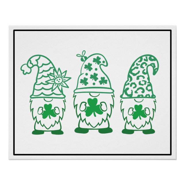 St. Patrick's Day Gnomes-67845 Poster (Front)