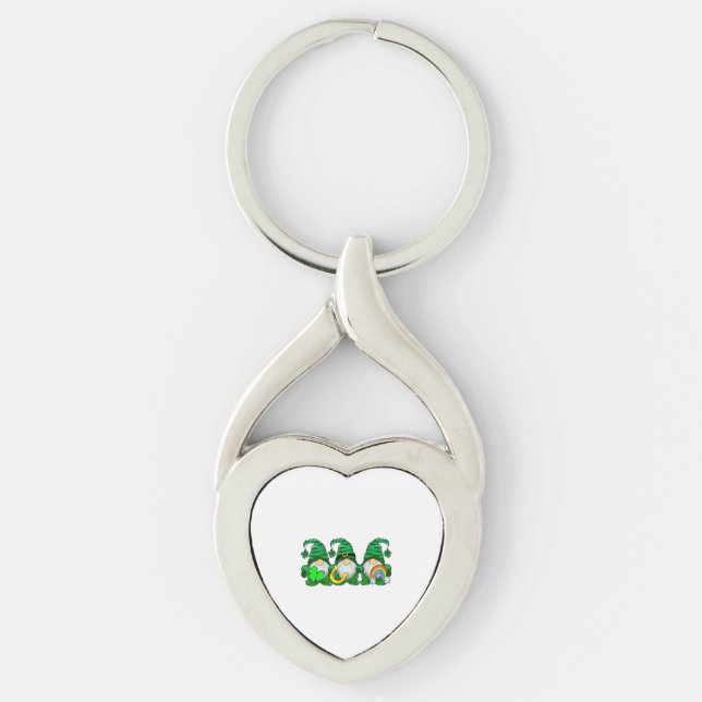 St. Patrick's Day Gnomes   Key Ring (Front)