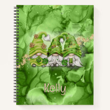 St. Patrick's Day Gnomes on Green Alcohol Ink