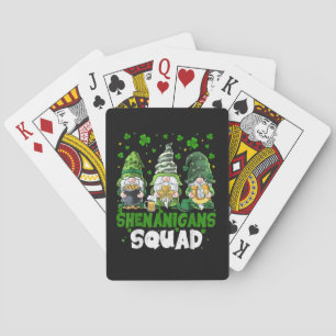 St Patricks Day Gnomes Shenanigans Squad Saint Playing Cards