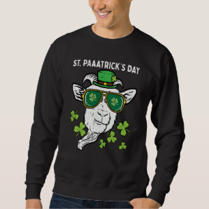 St Patricks Day Goat Head Saint Pattys Farmer Men Sweatshirt