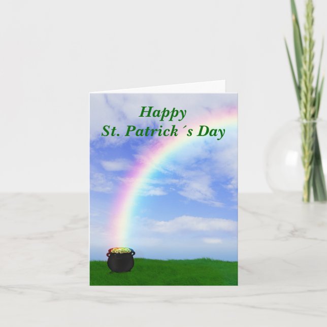 St. Patrick's Day Gold Pot - Greeting Card (Front)