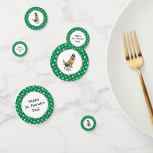 St. Patrick's Day Golden Retriever Dog Confetti