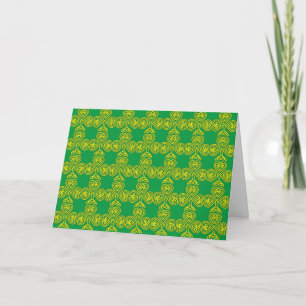 St. Patrick's Day Golden Shamrocks Card