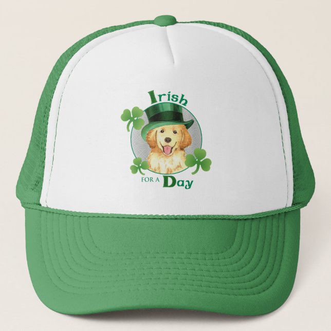 St. Patrick's Day Golden Trucker Hat (Front)