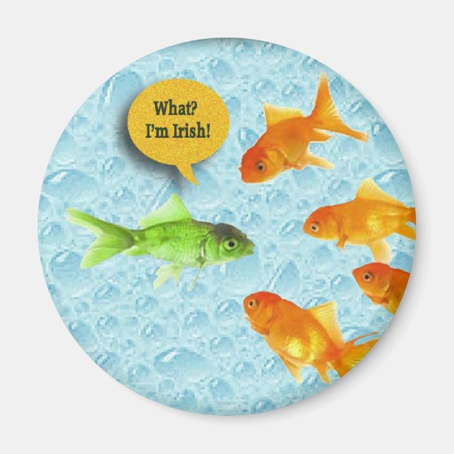 St. Patrick's Day, Goldfish Humour Magnet (Front)