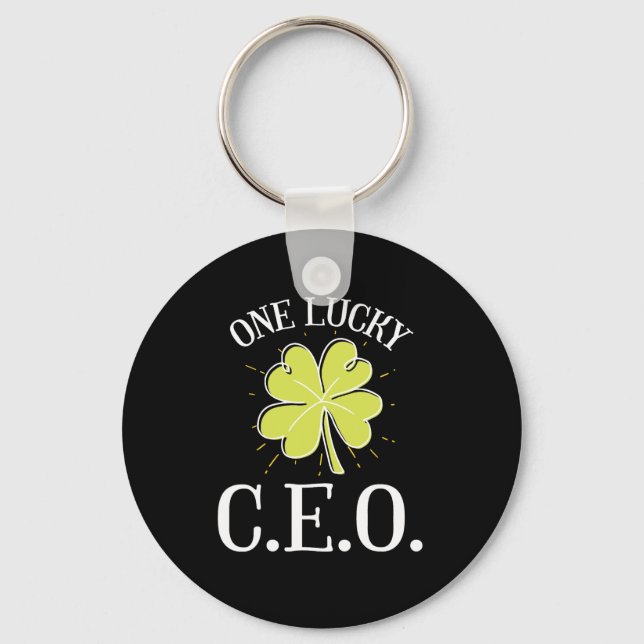 St Patricks Day Graphic For A C.e.o. One Lucky  Key Ring (Front)