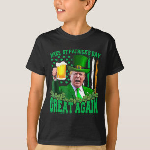 St Patrick's Day Great Again Funny Trump 3  T-Shirt