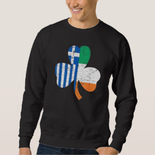 St Patrick's Day Greek Flag Irish  Greece Sweatshirt