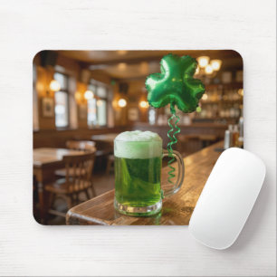 St. Patrick's Day Green Beer and Balloon Mouse Pad