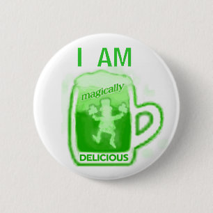 St. Patrick's Day Green Beer Button