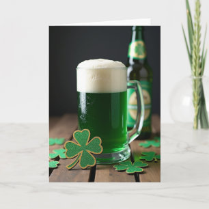 St Patricks Day Green Beer Card