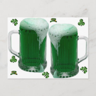St Patrick's Day Green Beer Postcard
