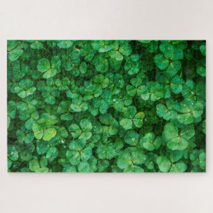 St. Patrick's Day Green Clovers Jigsaw Puzzle