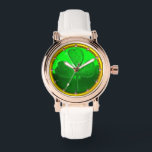 ST PATRICK'S DAY GREEN SHAMROCK GEMSTONE JEWEL WATCH<br><div class="desc">Elegant ,  unique celtic jewel with an emerald gem stone and shamrock inset  for St.Paddy's Day (, St. Patty ). Very accurated nurbs modelling and rendering by Bulgan Lumini (c).Part from series Hyper Talismans.</div>