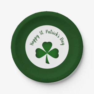 St. Patrick's Day Green Shamrock  Paper Plate