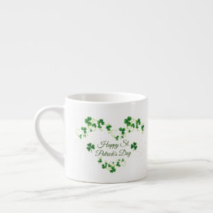 St. Patrick's Day Green Shamrock Vine Irish Party Espresso Cup