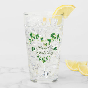 St. Patrick's Day Green Shamrock Vine Irish Party Glass
