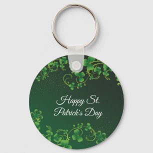 St. Patrick's Day Green Shamrock Vine Irish Party  Key Ring