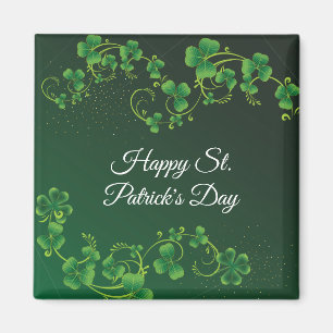St. Patrick's Day Green Shamrock Vine Irish Party Magnet