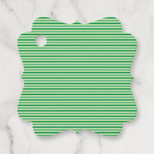 St. Patrick's Day Green Stripes Pattern-54608 Favour Tags