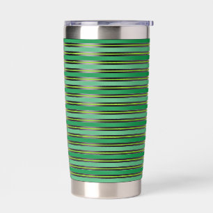 St. Patrick's Day Green Stripes Pattern-54608 Insulated Tumbler