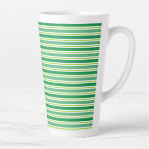 St. Patrick's Day Green Stripes Pattern-54608 Latte Mug