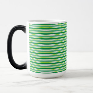 St. Patrick's Day Green Stripes Pattern-54608 Magic Mug