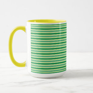 St. Patrick's Day Green Stripes Pattern-54608 Mug