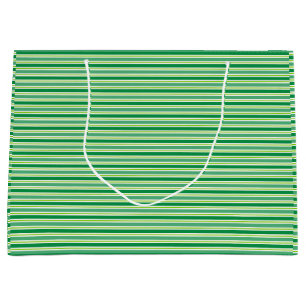 St. Patrick's Day Green Stripes Pattern Large Gift Bag