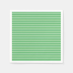St. Patrick's Day Green Stripes Pattern Napkin