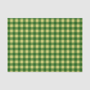 St Patricks Day Green Yellow Buffalo Plaid Tissue Paper