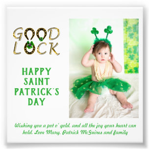 St Patrick's Day Greeting PHOTO Cards BUDGET Print