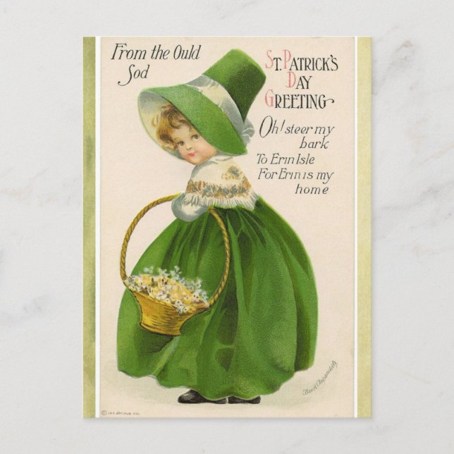St. Patrick's Day Greeting Postcard (Front)