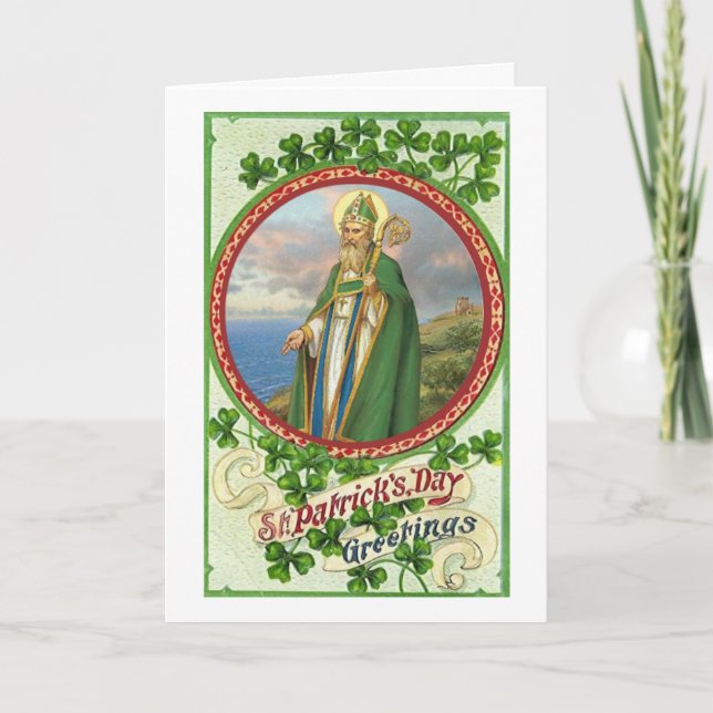 St. Patrick's Day Greetings Religious Card (Front)