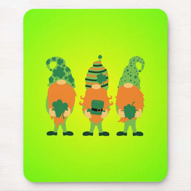 St. Patrick's Day Grnomes Mouse Pad (Front)