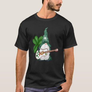 St Patricks Day Guitar For Men Women Music Gnomes T-Shirt