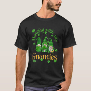 St Patricks Day Hanging With My Gnomies Shamrock G T-Shirt