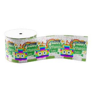 St. Patrick's Day Happy Birthday Ribbon Grosgrain Ribbon