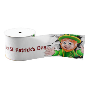 St. Patrick's Day Happy Birthday Ribbon Grosgrain Ribbon