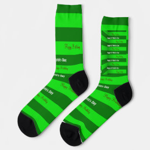 St. Patrick's Day Happy Birthday Socks