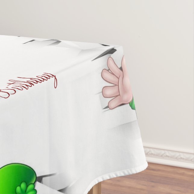 St. Patrick's Day Happy Birthday Tablecloth  (In Situ)