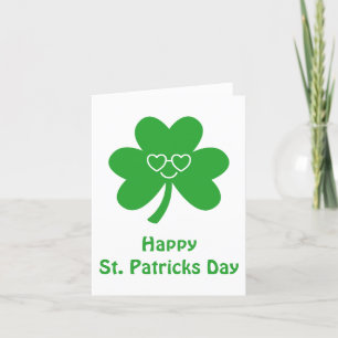 St. Patrick's Day Happy Smile Shamrock Clover Holiday Card