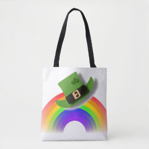 St Patricks Day Hat and Rainbow Tote Bag