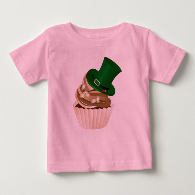 St Patricks Day Hat Cupcake Baby T-Shirt (Front)