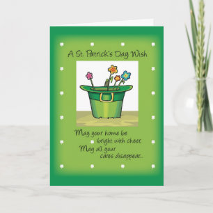 St. Patrick's Day Hat with Flowers Card